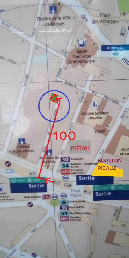 Studio Pigalle De 25 M2 - 2 Lits Simples Type Gigogne Pour 2 Personnes - Coeur Touristique De Paris - 2 Minutes De La Station Metro Pigalle ,Petit Train Vers La Butte Montmartre-Cabarets Moulin Rouge,Chez Michou-Restaurants Bouillon Pigalle,Berliner Exterior foto